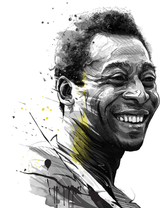 Foto do rosto do jogador Pelé